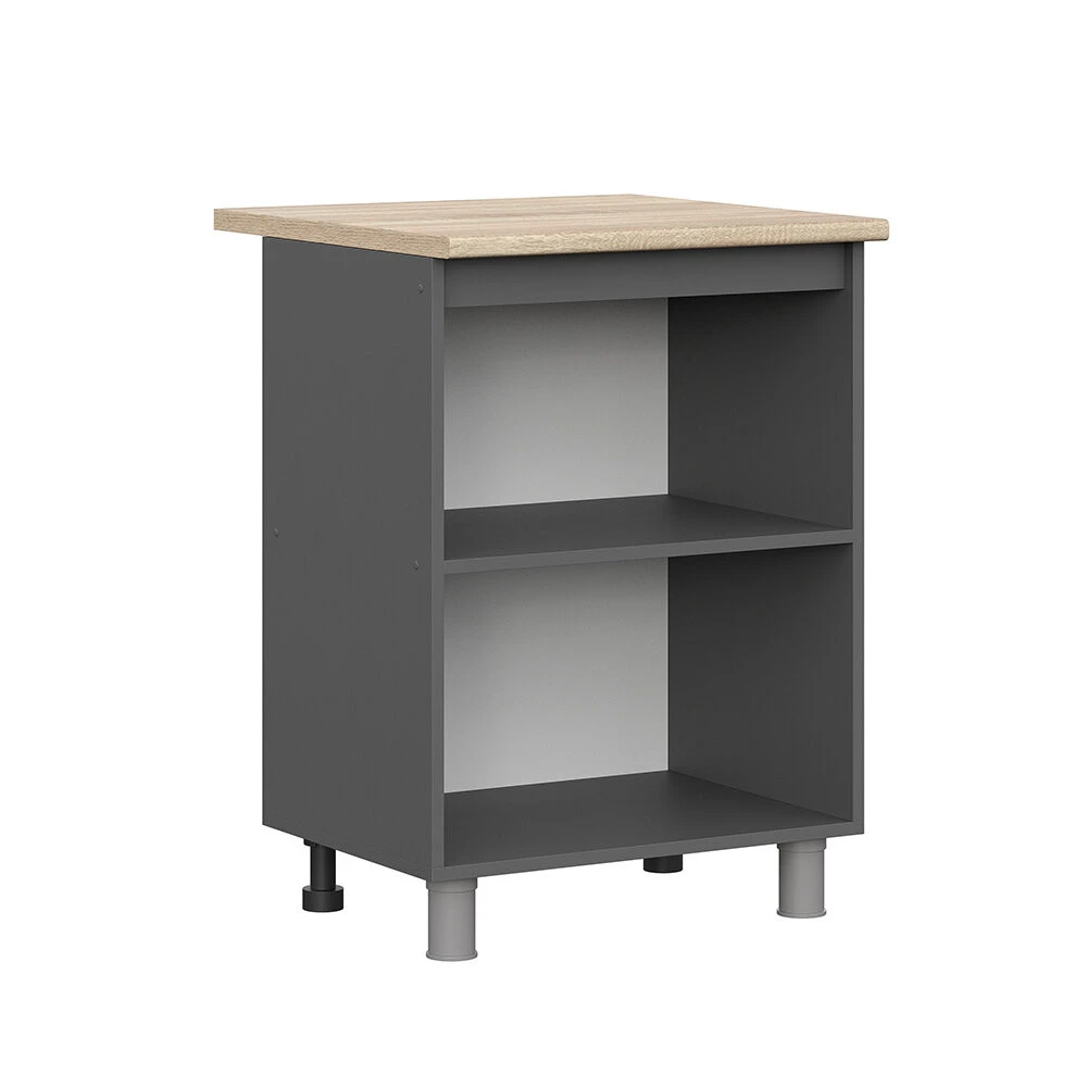 Кухня гарнитур, модульная прямая Денвер 1,4 м (140х216.4х60 см), графит